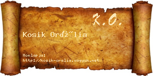 Kosik Orália névjegykártya